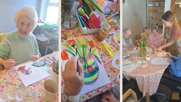 Residents at Kendal care home enjoy art class from local artist